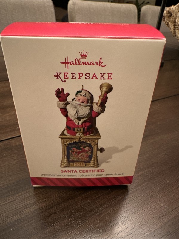 2014 Hallmark Keepsake Ornament Santa Certified 2nd In Series NIB