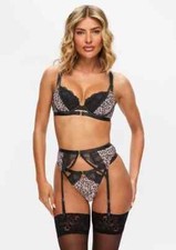 ann summers Rapturous Black Suspender Belt Medium 12 14
