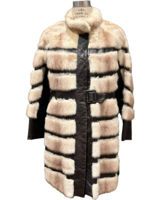 Vintage Fur & Leather Coat The Mink Barn Furs by Talidis Women's Monogrammed