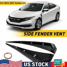 2pcs Carbon Fiber Car Side Fender Vent Wing Air Cover Trim Exterior Accessories