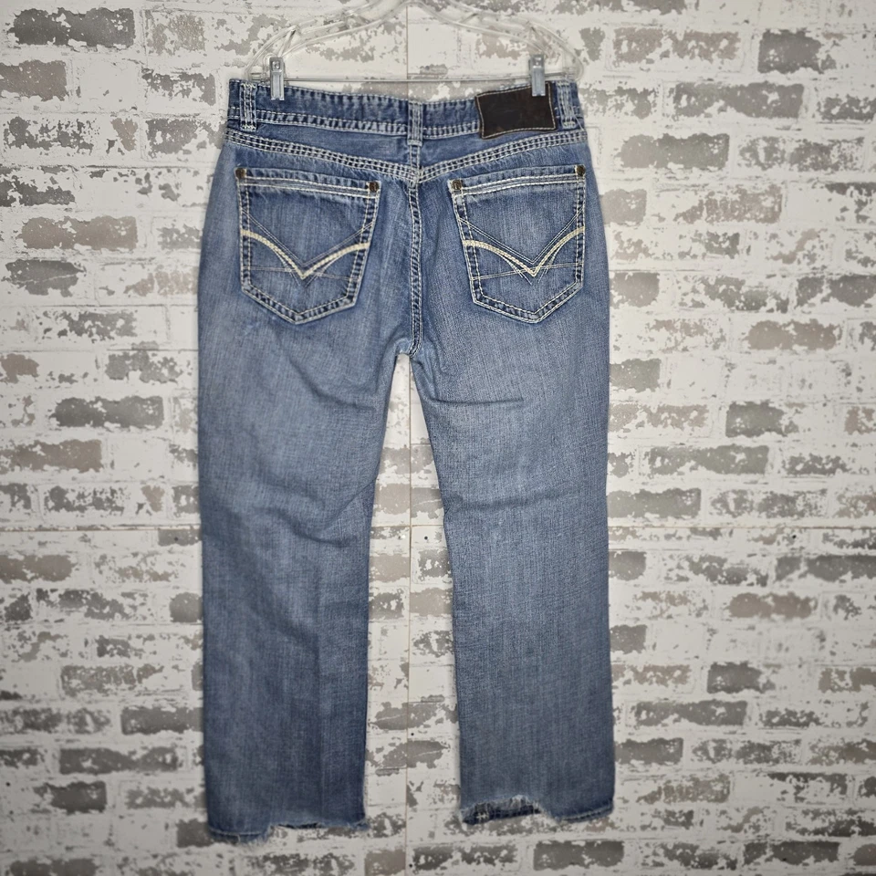 Rock & Roll Cowboy Denim Jeans Mens 36x30 Double Barrel Relaxed Straight Leg - Image 3 of 4