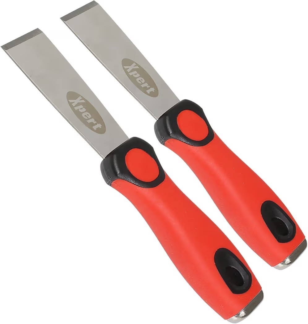 Xpert 32mm Chisel Knife Stiff Blade Glazing Bead Removal Scraper Putty X2