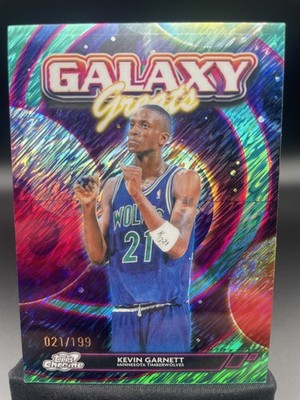 JERSEY NUMBER MATCH 2025-26 Topps Cosmic Chrome Kevin Garnett Aqua 21/199 #GG-7