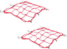 2 PCS Cargo Net,11.8 Inch X11.8 Inch Rack Bungee Net 6 Adjustable Hooks
