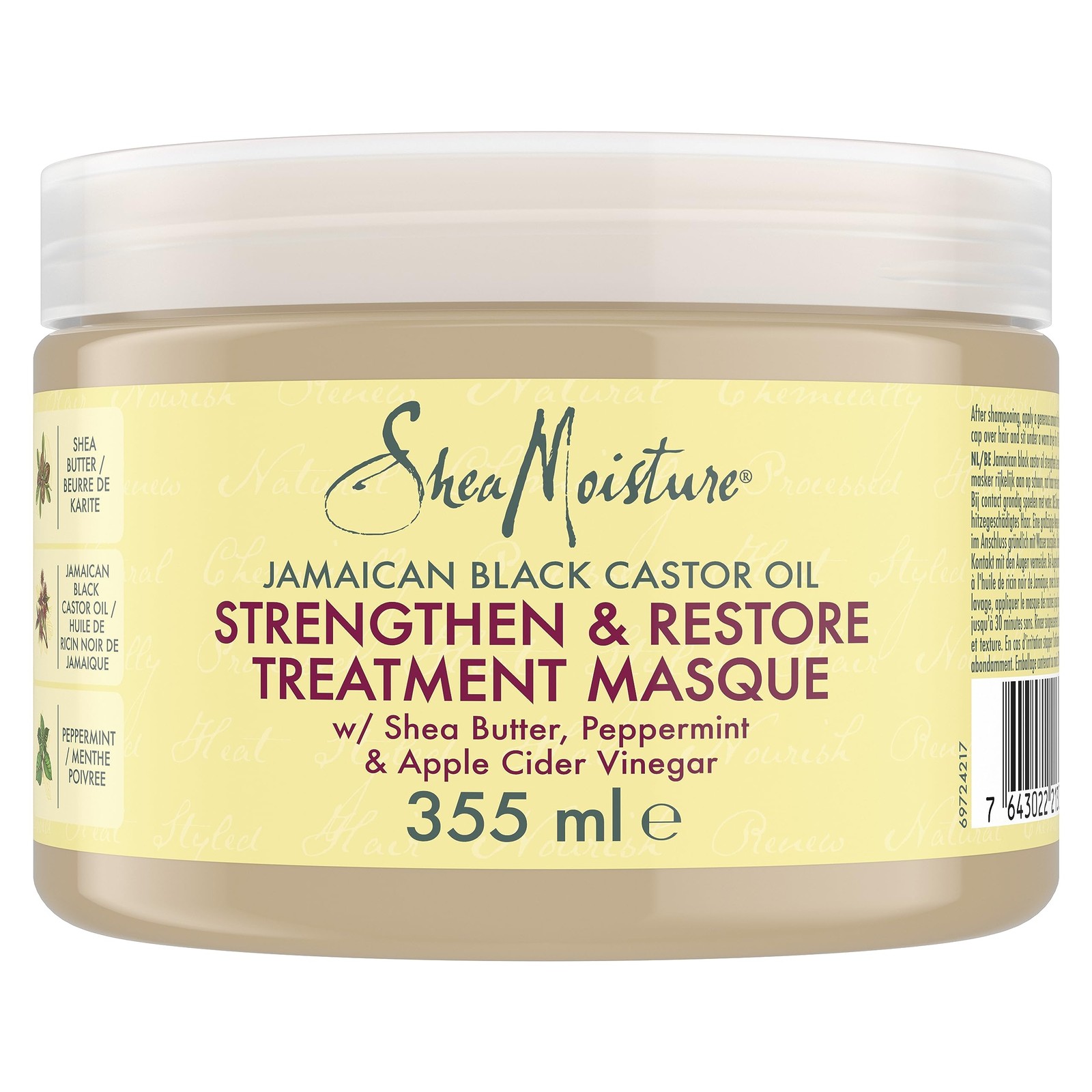 Shea Moisture Black Jamaican Castor Oil Strengthen And Restore Treatment Masque 326Ml - Image 4