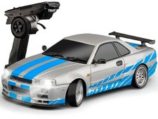 LD1899 1/18 Drift Car R34 2.4GHz with Gyroscope on-Road Alloy Body Shell