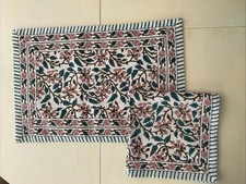 A1 Bohemian Floral Placemat And Napkin Set Of 4 NEW 100 Cotton