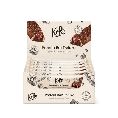 KoRo | Protein Bar Deluxe Vegan Raspberry Choc 12 x 55 g