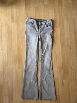 Damen Jeans Denim grau Schlaghose Five-Pocket Größe 36 36 in