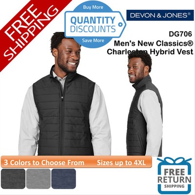   Devon & Jones Men's New Classics Charleston Hybrid Vest Up To 4XL DG706