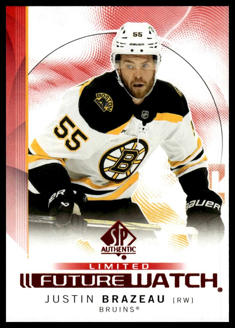 2024-25 SP Authentic #129 Justin Brazeau Limited Red