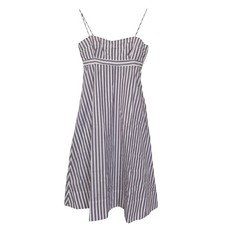 J. Crew Empire-waist dress stripe cotton poplin 6P White Burgundy NWT $168 CV305