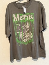 Misfits TShirt Size XXL 2 XL Death Comes Ripping Gray Shirt Sleeve
