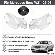 2x L+R Streuscheibe Scheinwerferglas Dichtung Für Mercedes Benz W211 02-08