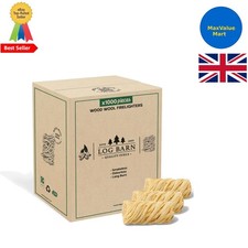 Log Barn 1000 Count Natural Firelighters – Quick Lighting & Non-Toxic Solution 0.08 per lighter