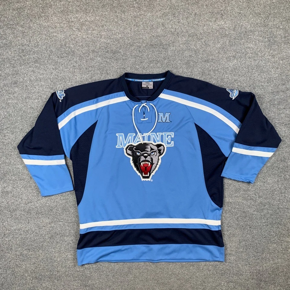 Camiseta deportiva de hockey Maine Black Bears para hombre XL azul correa de lucha Coliseo atletismo Foto 2 de 4