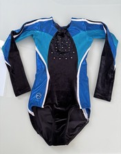 Gymnastik Turnanzug, Samt und Nylon, Größe 164 mit Strass