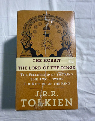 J.R.R. Tolkien 4-Book Box Set Hobbit Lord of the Rings NEW SEALED Del Rey
