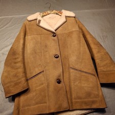 Ladies Vintage Nursey Of Bungay Sheepskin Jacket Size 36