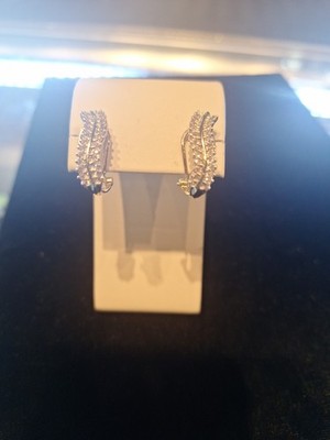 14k Gelbgold Diamant Ohrringe, 4,8g, Top Zustand 