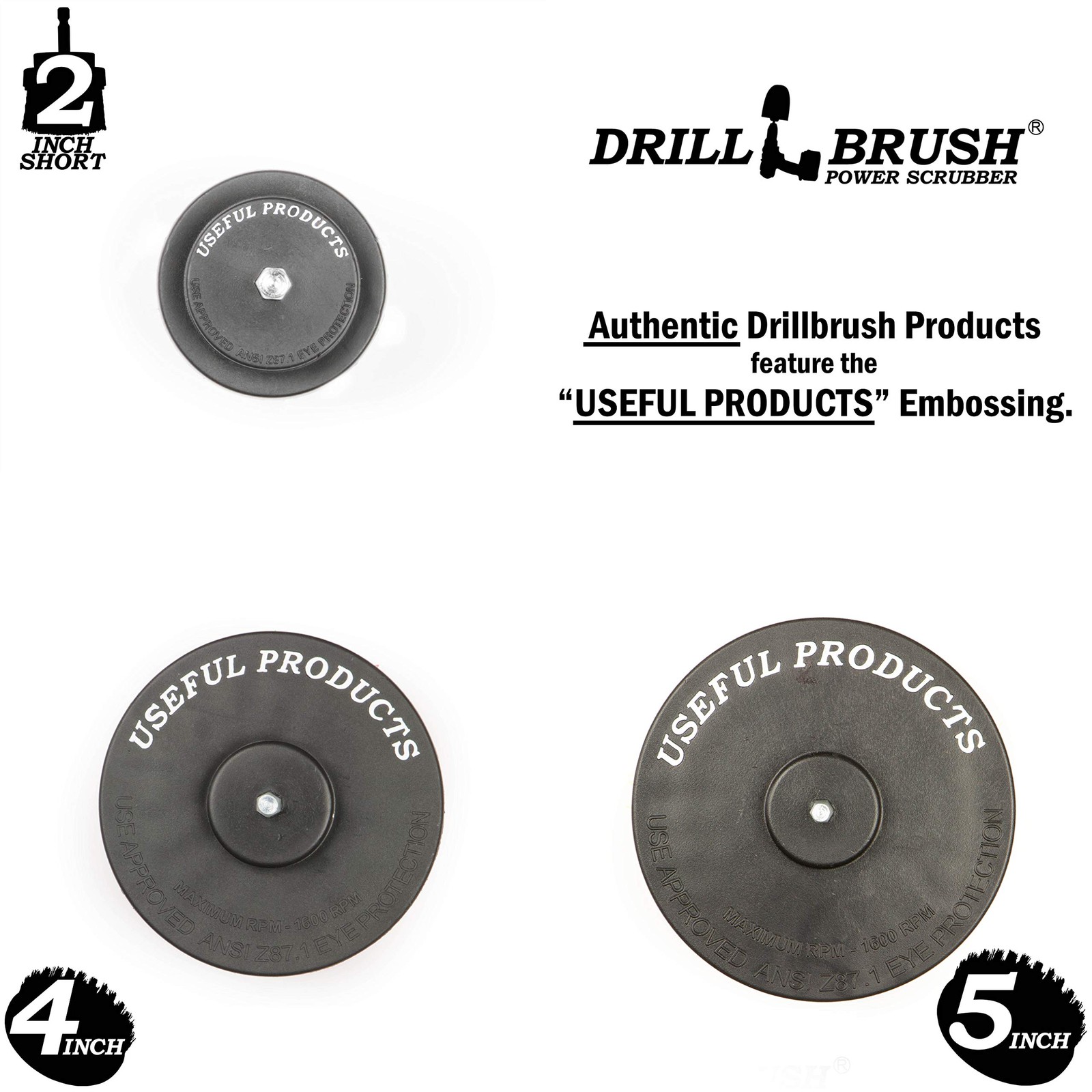 Ultra Stiff Drill Powered Cleaning Brush Set - Heavy Duty Industrial Strippin...