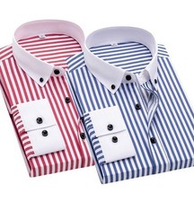 Mens Dress Shirts The White Collar Luxury Business French Cuff Formal Shirts Top