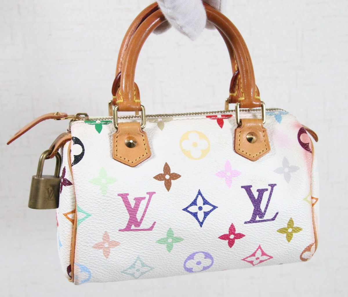 Louis Vuitton Mini HL Nano Speedy White Multicolor Murakami