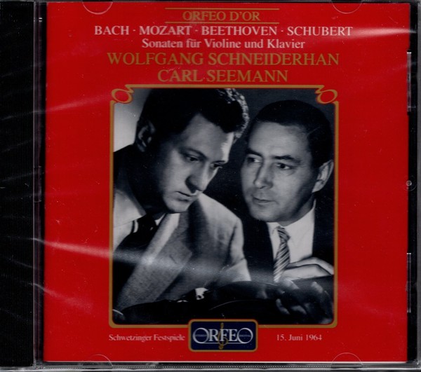 Bach, Beethoven, Mozart, Schubert: Violinsonate / Schneiderhan, Seemann - CD-image