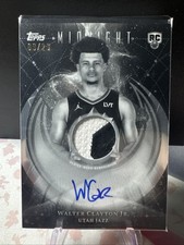 Walter Clayton Jr. 2025-26 Topps Midnight Rookie Jersey Auto Equinox RC Jazz /20