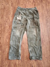 Thrashed Trashed Destroyed Carhartt Pants Men's 35 x 32 Distressed Grunge Canvas
