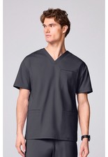 Cherokee Scrubs Men 3 Pocket V-Neck Top CK00037 PWTN Pewter Free Ship