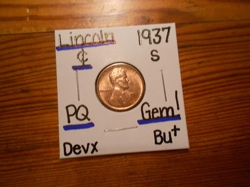 1937S Lincoln Cent Gem BU+ BEAUTY!!! PQ!!! Tough Date!!!!!!
