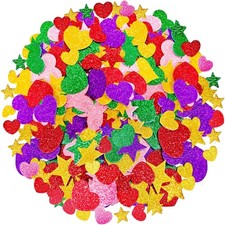 OHOME 280-Pcs Valentine's Day Foam Heart Stickers for Kids Craft  School