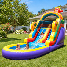 21FT Large Commercial PVC Inflatable Bounce House Water Slides for Kids Party