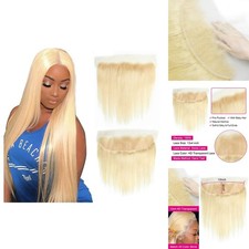 613 13x4 Transparent HD Lace Frontal Closure Ear to Ear Blonde Brazilian Virgin