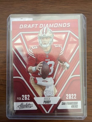 2023 Panini Absolute - Draft Diamonds Brock Purdy #DD-2 Spectrum Red /100