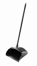 Rubbermaid Commercial Products Dustpan with Long Handle, Plastic, Black 