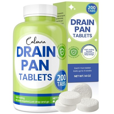 200 Drain Pan Tabs - Fast-Acting AC Drain Cleaner for HVAC, Mini-Splits & More