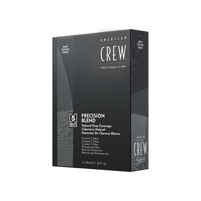 2 AMERICAN CREW Precision Blend-Natural Grey Blend Hair Color w/ Developer DARK