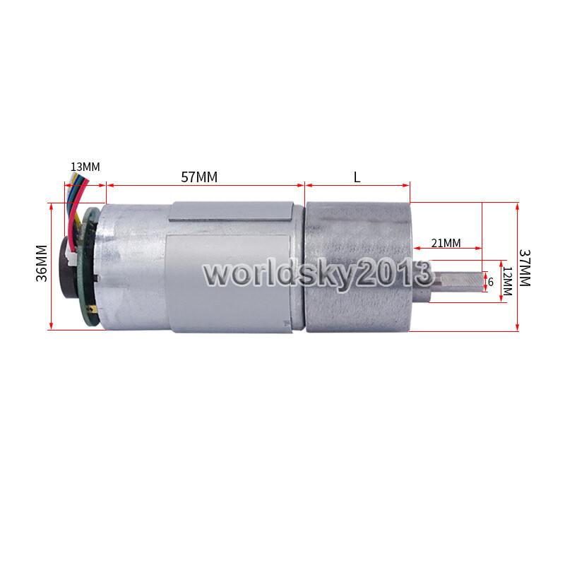 JGB37-3530 DC 12V 24V Gearbox Speed Reduction Gear Motor For - Foto 10
