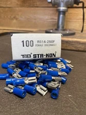 Sta-Kon Rb14-250F Female Disconnect,Blue,16 To 14Awg, Nos - Box of 100