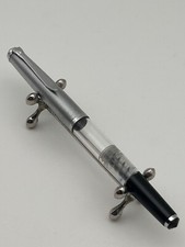 Rara penna stilografica a stantuffo PELIKAN P1 Silvexa DEMONSTRATOR ottima rara oro 585 pennino M