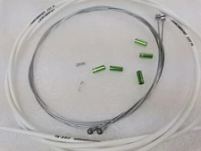 WHITE JAGWIRE CGX SL BRAKE HOSE CABLE KIT FOR SRAM SHIMANO GREEN CNC CAPS