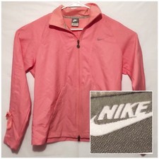 Nike Women's VTG 90 s Full Zip Track Jacket Pink Size Large E1