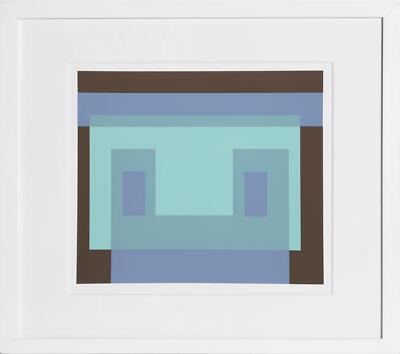 Josef Albers Variante - P2 F9 I1 Siebdruck auf Mohawk Superfine Bristol Papier