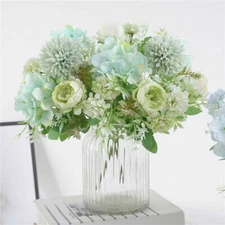 Artificial Flowers Heads Hydrangea Bouquet Silk  for Home Party Wedding Decor