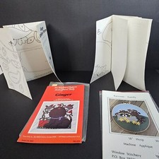 Vtg Applique Patterns, Dog Raccoons, 1970s Fabric Patterns Complete Set of 2