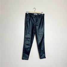 CLEARANCE Black Sanctuary  Leather  Coated Skinny Ankle Pants Size 6 EUC
