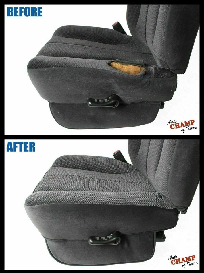 Ford F150 F250 F350 XLT 1988 1989 - Cubiertas de tela de asiento de banco trasero inferior/inclinado tostado Foto 3 de 4