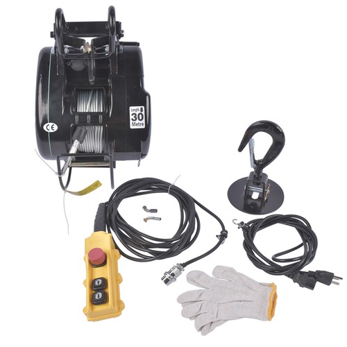 Electric Chain Hoist Winch Wired Control 500~1100lb Capacity 110V Electric Winch - Picture 93 of 104